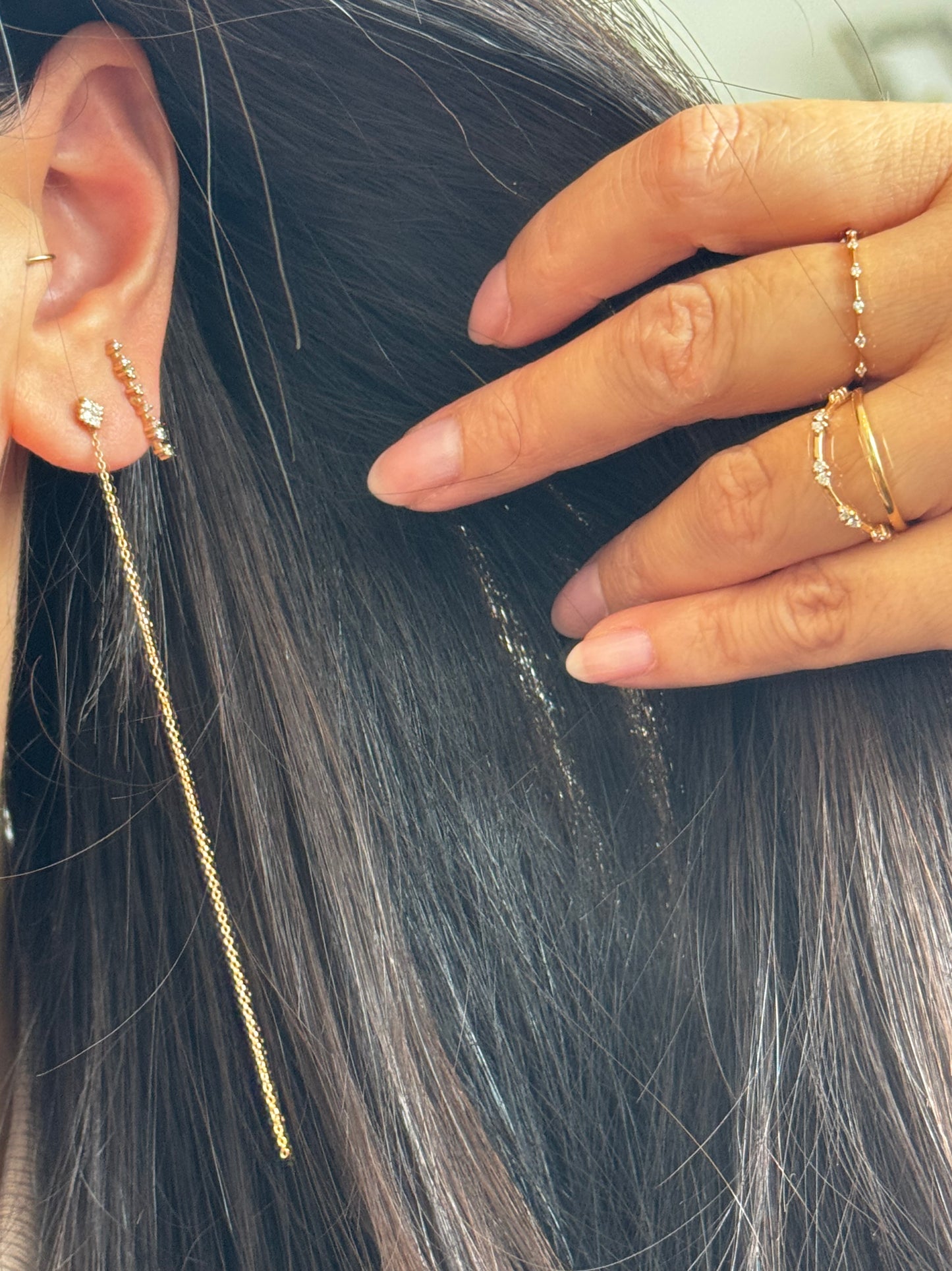 Chaine de boucle d'oreille Fil