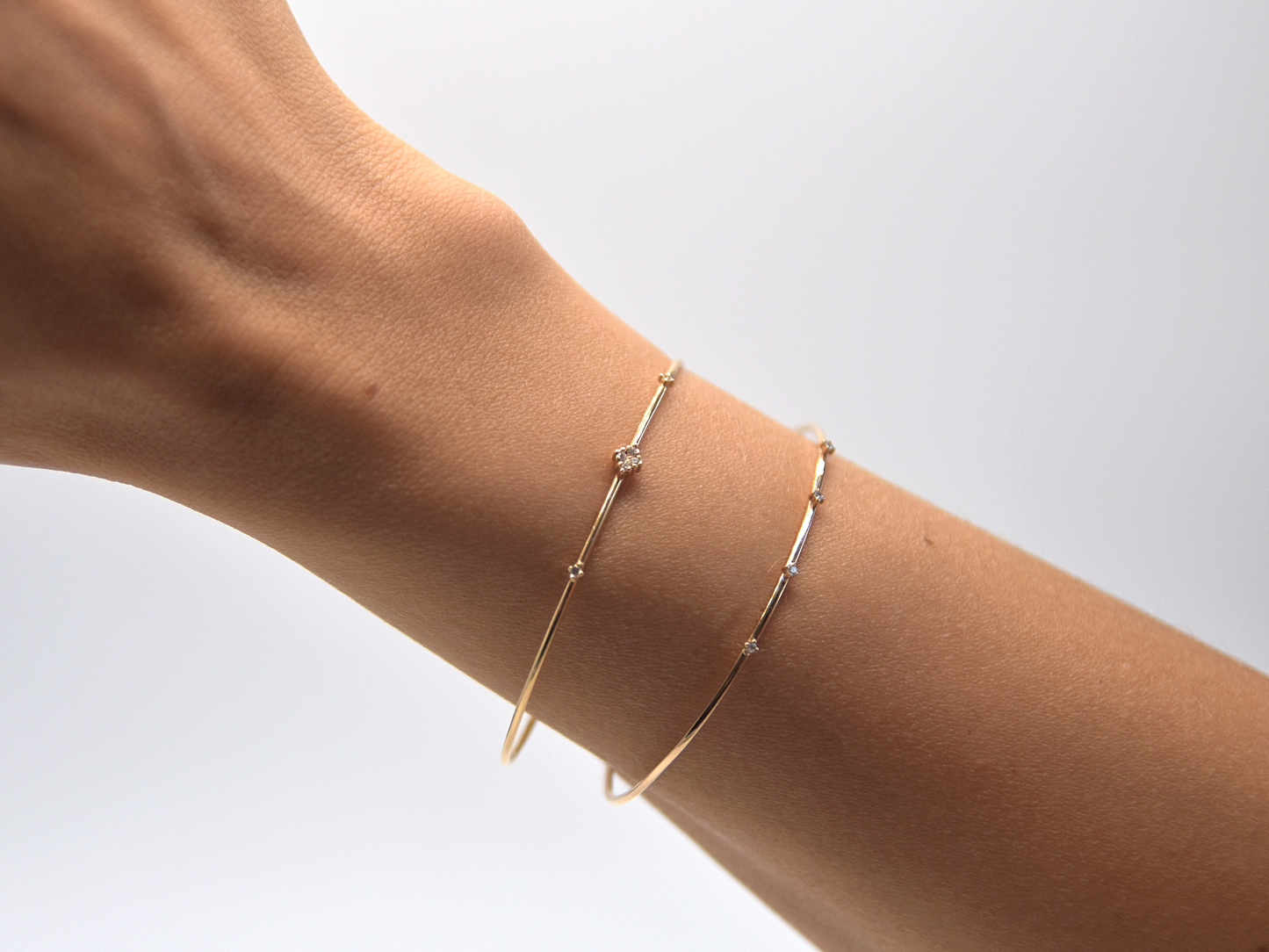 Bracelet jonc Carré d'As