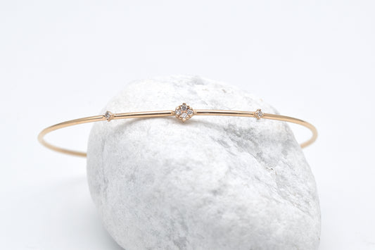 Bracelet jonc Carré d'As