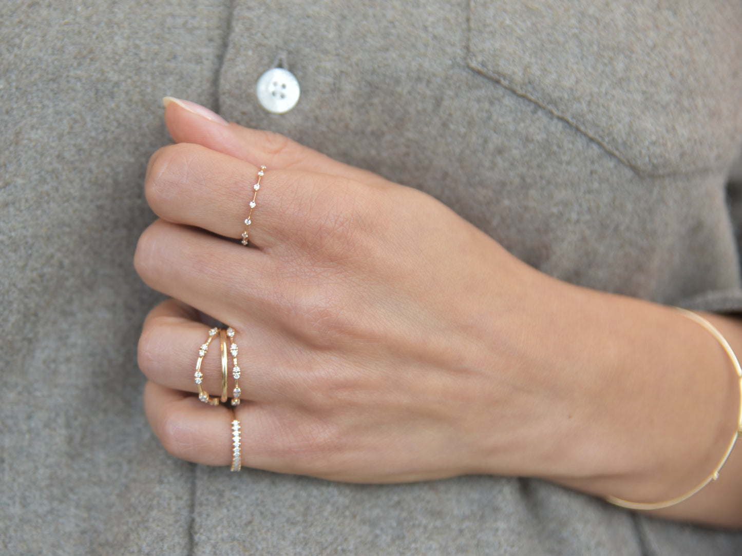 Bague Constellation double